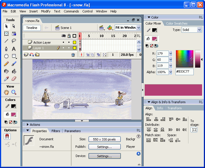 Macromedia flash 7 software