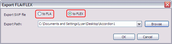 SWFs decompiler - export FLA/FLEX