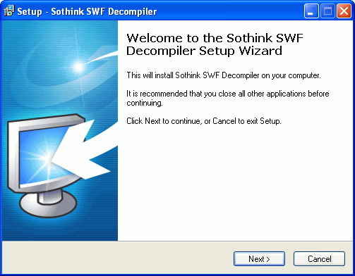 Install Sothink SWF Decompiler