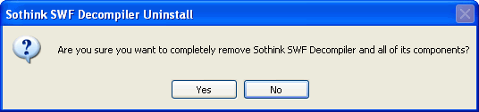 Uninstall Sothink SWF Decompiler